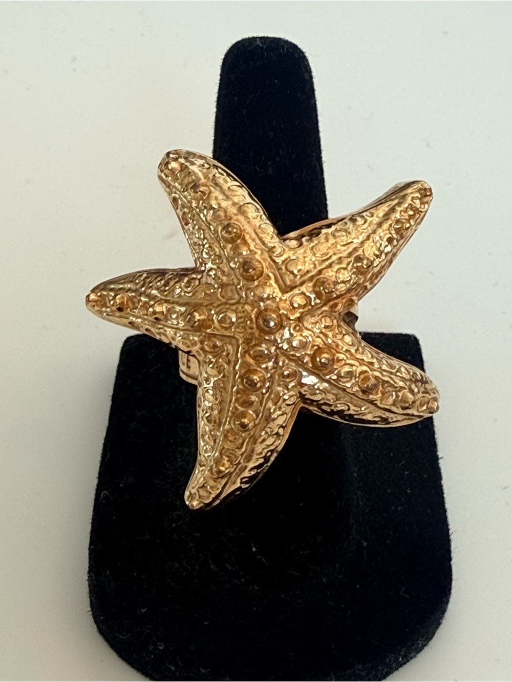 Versace Gold Starfish Cocktail Ring Size 6